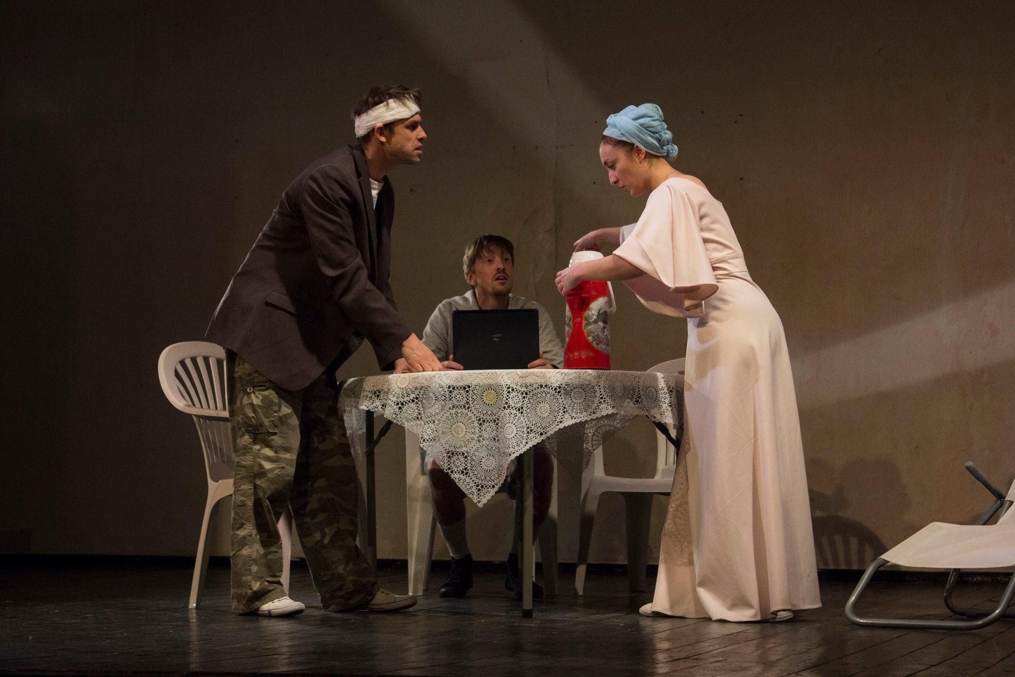 Deimants Kalnas – Edgars Samītis, Džuzepe – Armands Berģis, Marija Terēze – Jana Ļisova // Foto – Anna Rosalie Uudre