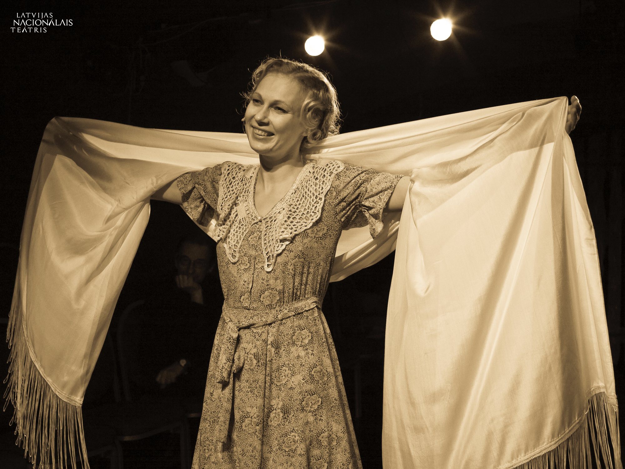 Latvijas Nacionālā teātra aktrise Līga Zeļģe izrādē “Bille” (2009) / Foto – Latvijas Nacionālā teātra arhīvs