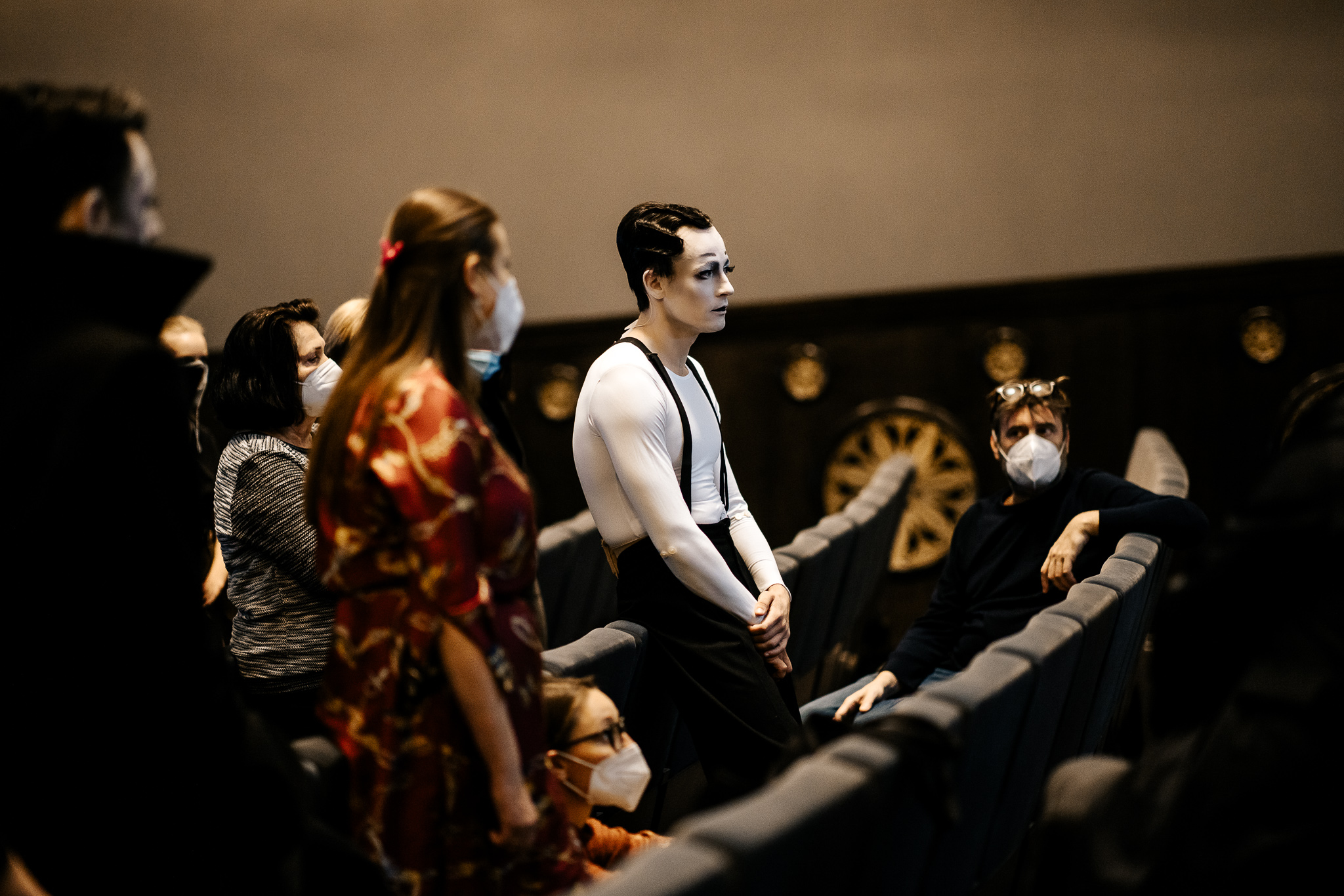 Skats no Kauņas Nacionālā drāmas teātra izrādes 