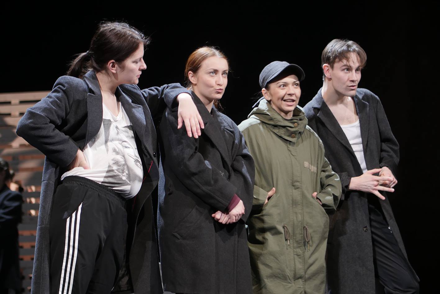 Jana Herbsta, Jana Ļisova, Jekaterina Frolova un Maksims Busels izrādē 