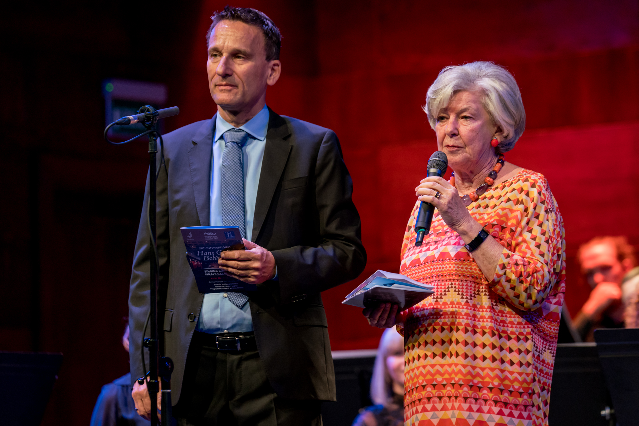 Hansa Gabora Belvederas jauno operdziedātāju konkursa rīkotāji Holgers Bleks (Austrija) un Izabella Gabora // Publicitātes foto