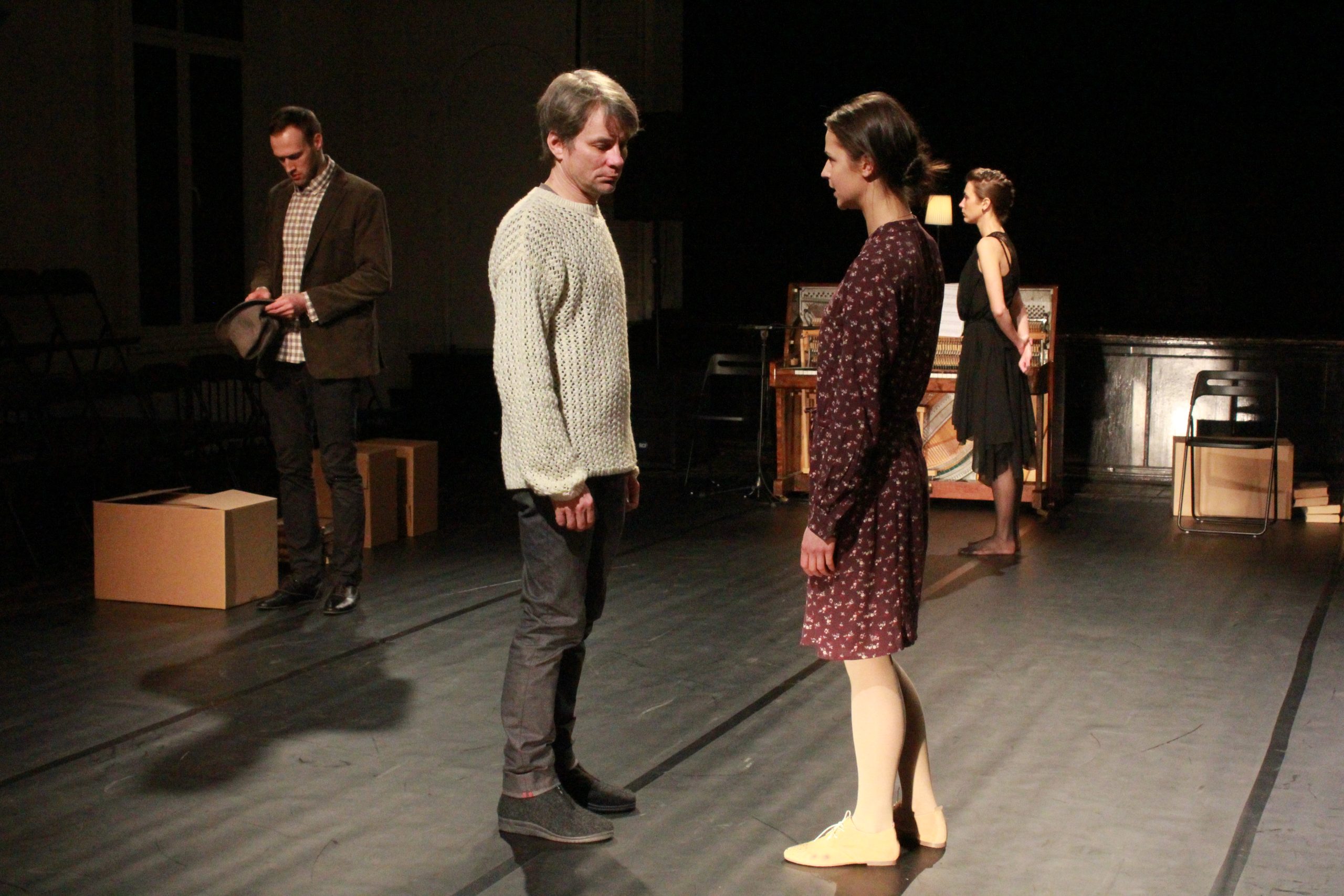 Astrovs – Ivars Krasts, Vaņa – Andis Strods, Soņa – Madara Botmane, Helēna – Anta Aizupe // Foto – Ieva Kauliņa