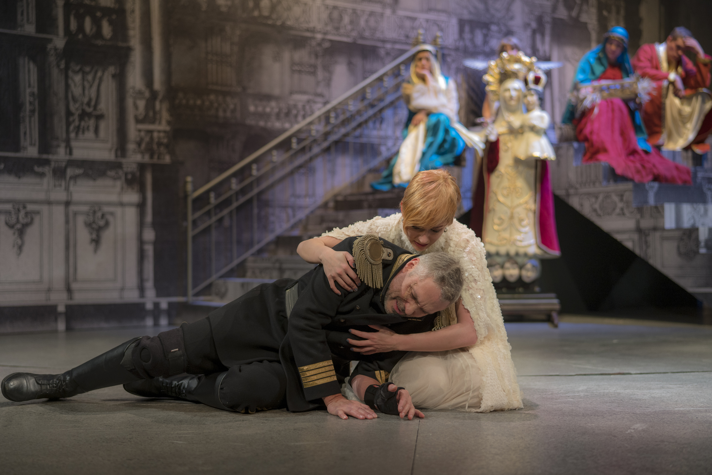 Henrijs II – Juris Žagars, Elisa – Anete Krasovska // Foto – Mārtiņš Vilkārsis