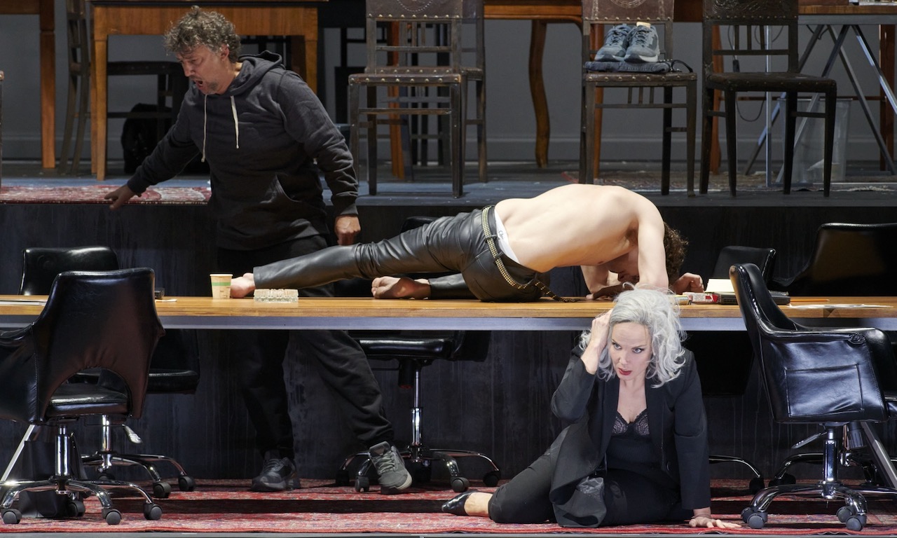 Parsifāls – Jonass Kaufmans, jaunais Parsifāls – Nikolajs Sidorenko, Kudrija – Elīna Garanča // Foto – Michael Pöhn (Wiener Staatsoper)