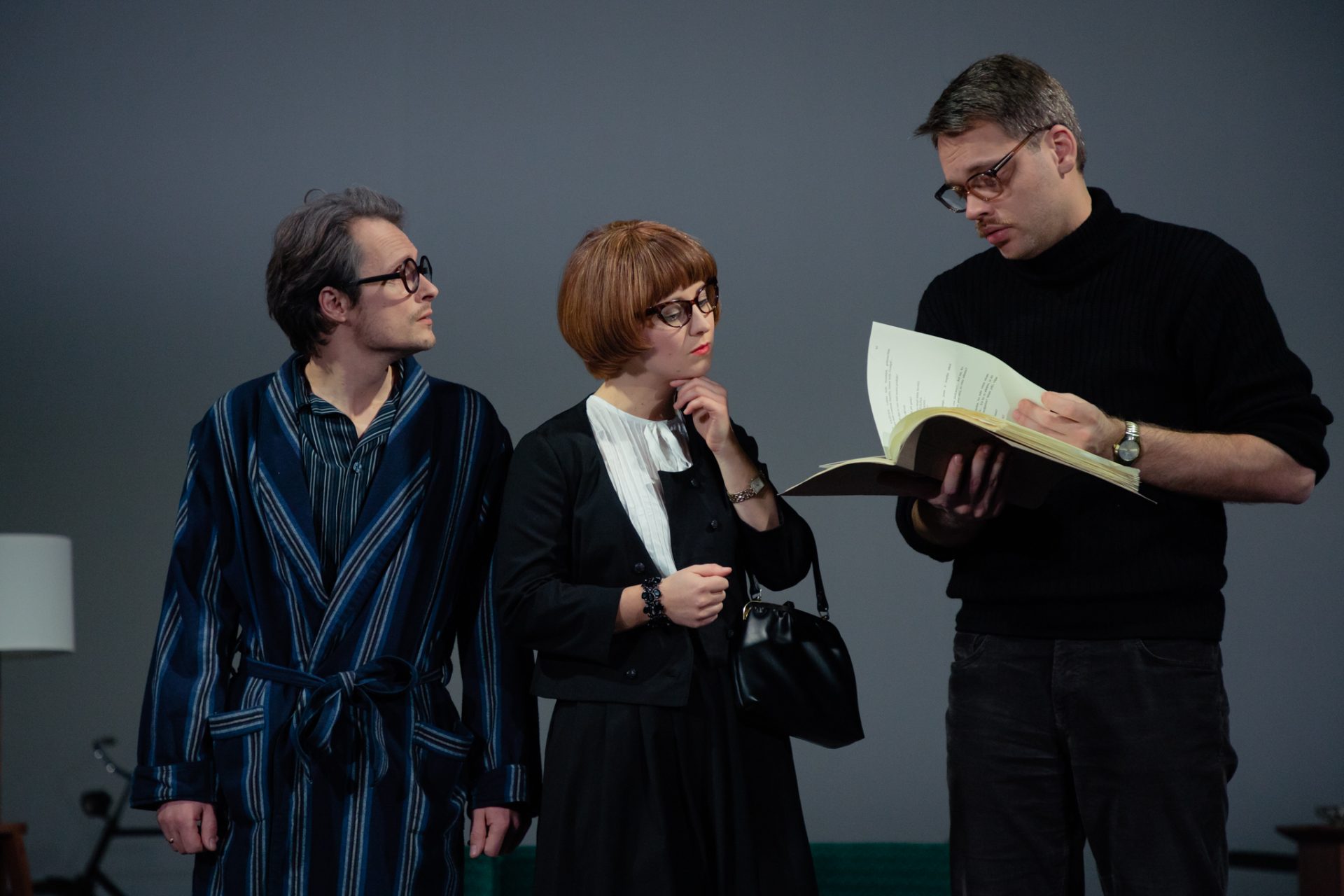 Antuanete Šteina – Anete Berķe, Hanness Kīrmanis – Rolands Beķeris, Spēles vadītājs – Gatis Maliks // Foto – Justīne Grinberga