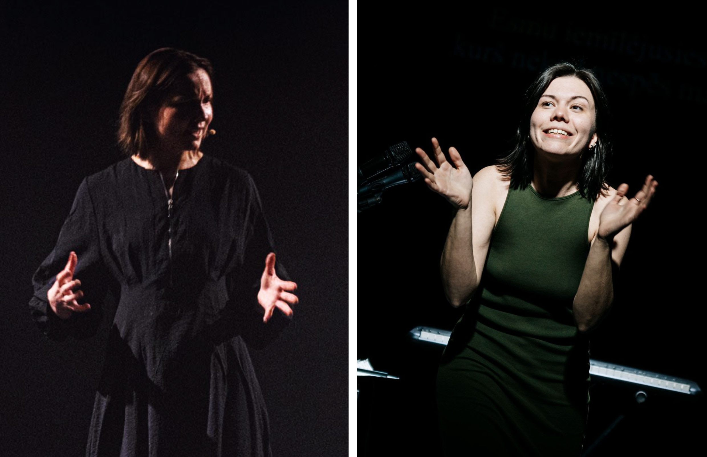 No kreisās: Inga Tropa izrādē 