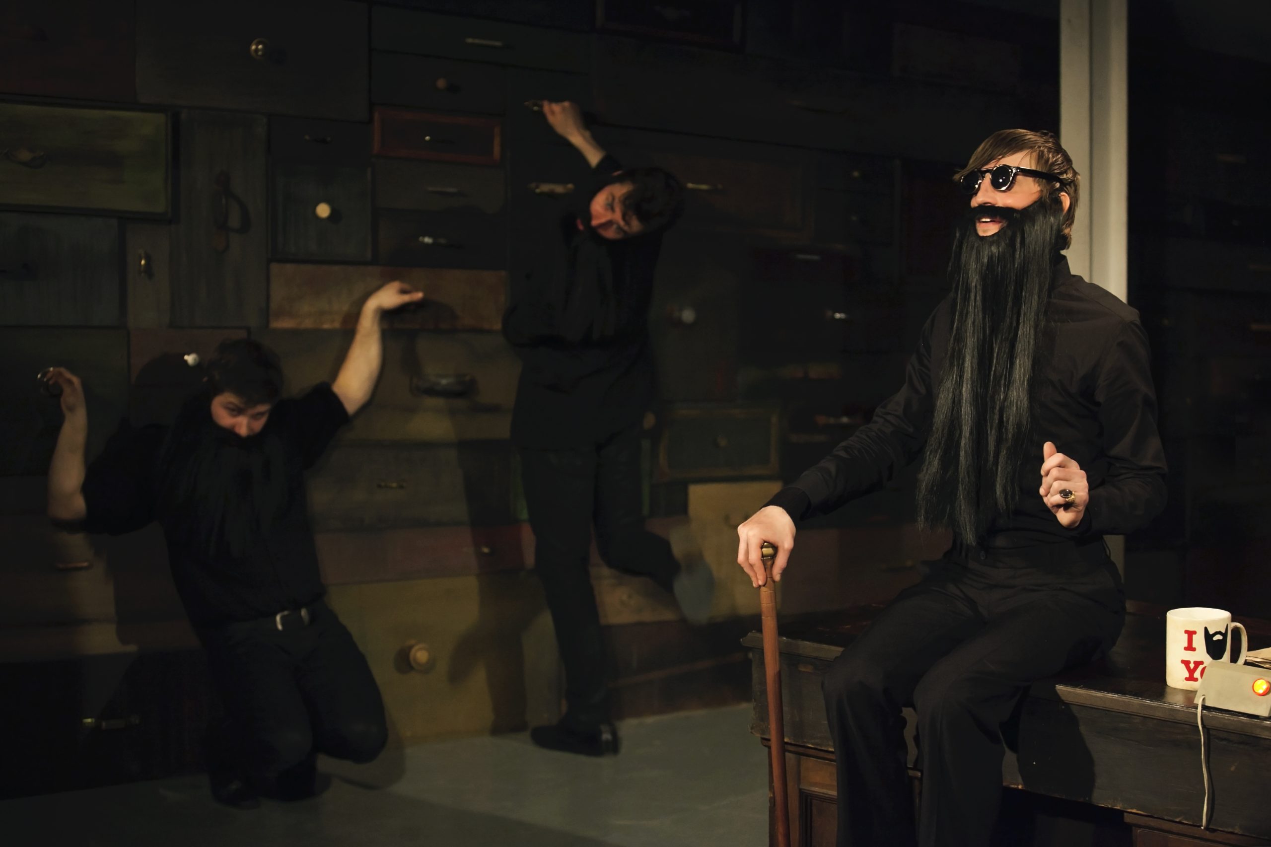 Jānis Kronis, Kaspars Tols un Armands Berģis izrādē 