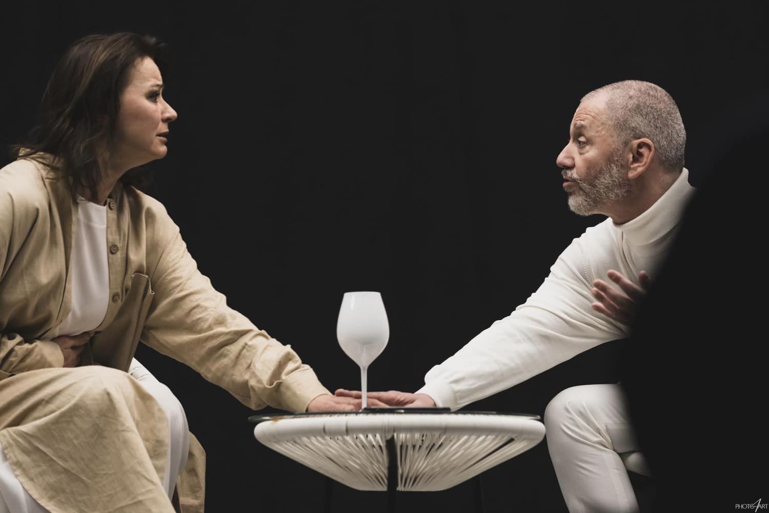 Marija Naumova un Horens Stalbe izrādē 