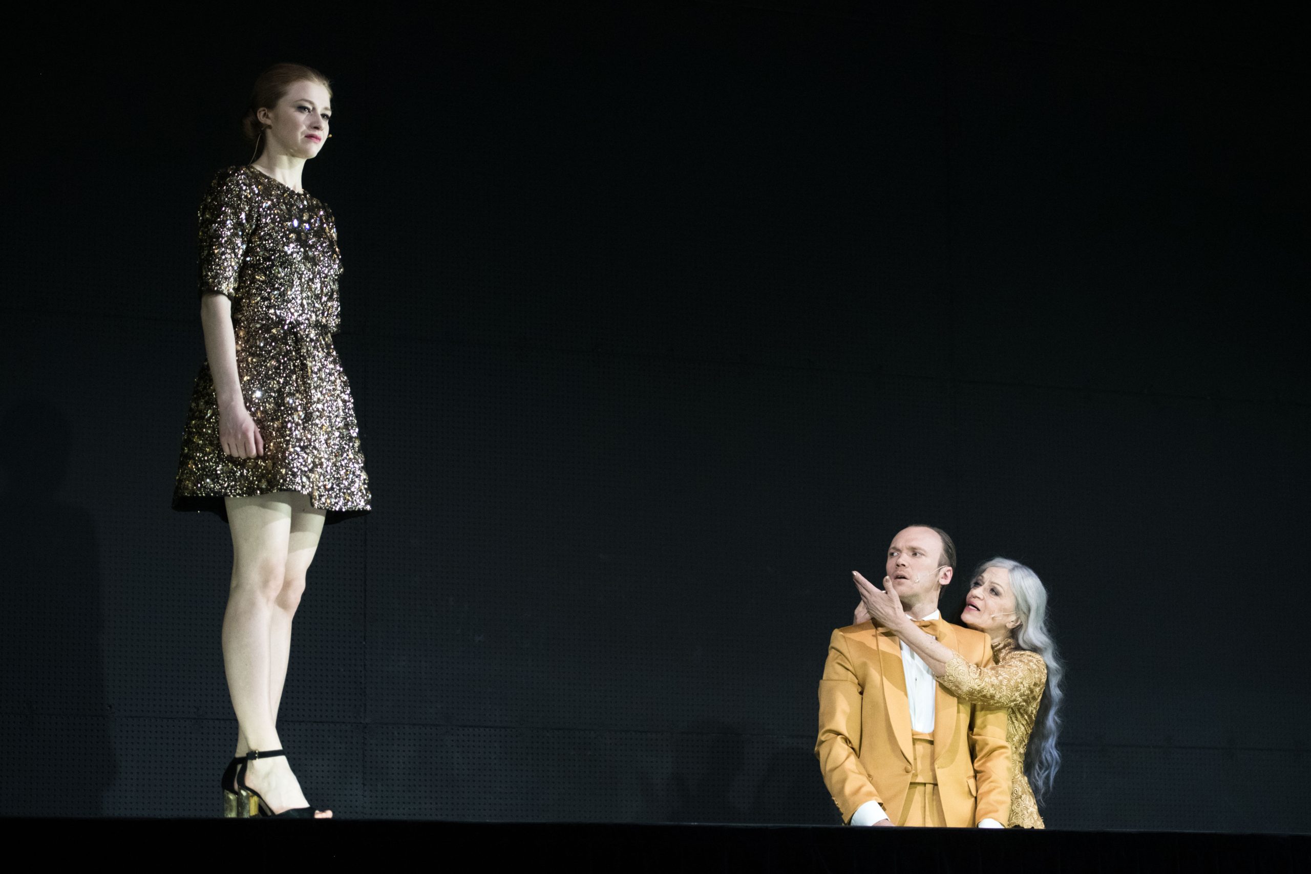 Salome – Agnese Cīrule, Hērods – Arturs Krūzkops, Hērodija – Lolita Cauka // Foto – Kristaps Kalns