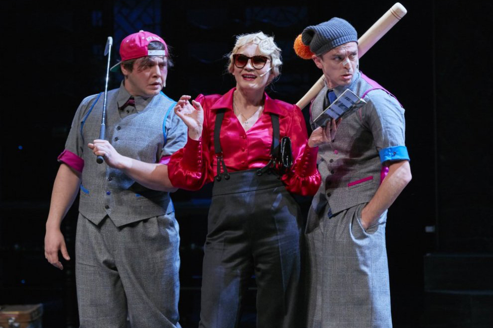 Vašingtons – Igors Nazarenko, Lukrēcija Otisa – Veronika Plotņikova, Franklins – Aleksejs Korgins // Foto – Aigars Altenbergs